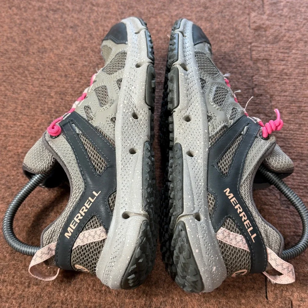 A- Merrell All Out Blaze Sieve Womens Hiking Shoes Grey Pink J033884 Size 9